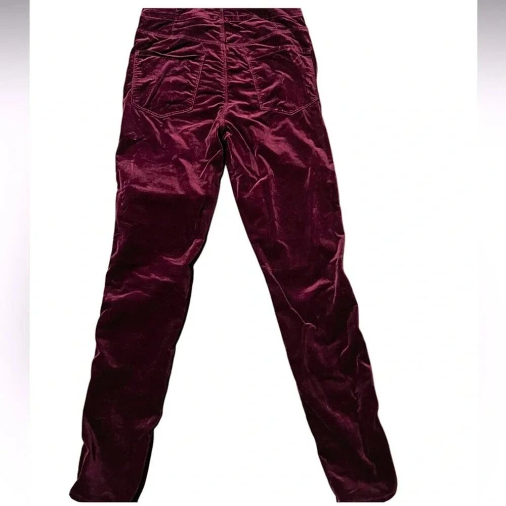J Brand Natasha Super Skinny Velvet Jeans in Deep Mulberry Size 28 - Picture 6 of 15